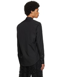 Chemise à manches longues imprimée noire Alexander McQueen