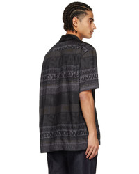 Chemise à manches longues imprimée noire Sacai