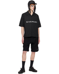 Chemise à manches longues imprimée noire Givenchy