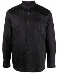 Chemise à manches longues imprimée noire Comme des Garcons Homme Deux