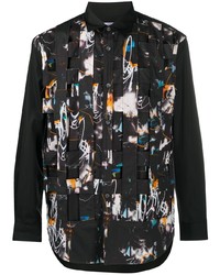 Chemise à manches longues imprimée noire Comme Des Garcons SHIRT