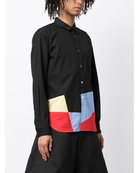 Chemise à manches longues imprimée noire Comme Des Garcons Homme Plus