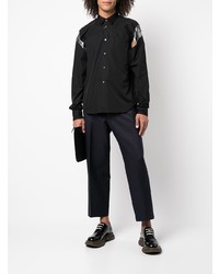 Chemise à manches longues imprimée noire Comme Des Garcons Homme Plus