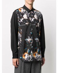 Chemise à manches longues imprimée noire Comme Des Garcons SHIRT