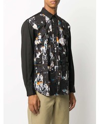 Chemise à manches longues imprimée noire Comme Des Garcons SHIRT