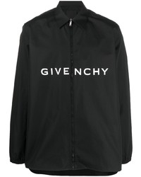 Chemise à manches longues imprimée noire Givenchy