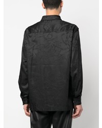 Chemise à manches longues imprimée noire Han Kjobenhavn