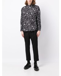 Chemise à manches longues imprimée noire Black Comme Des Garçons