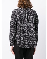 Chemise à manches longues imprimée noire Black Comme Des Garçons