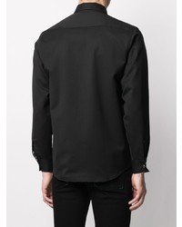 Chemise à manches longues imprimée noire Kenzo