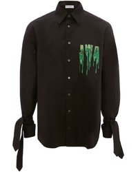 Chemise à manches longues imprimée noire JW Anderson