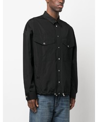 Chemise à manches longues imprimée noire DSQUARED2