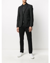 Chemise à manches longues imprimée noire Karl Lagerfeld