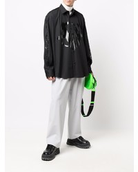 Chemise à manches longues imprimée noire Vetements