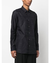 Chemise à manches longues imprimée noire Alexander McQueen