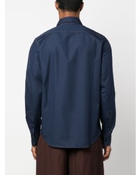 Chemise à manches longues imprimée noire Marni