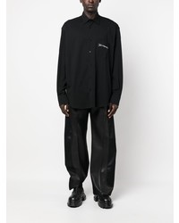 Chemise à manches longues imprimée noire Vetements