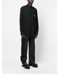 Chemise à manches longues imprimée noire Vetements