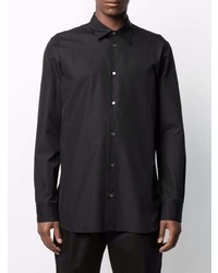 Chemise à manches longues imprimée noire Alexander McQueen