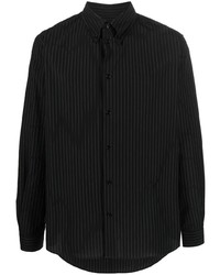 Chemise à manches longues imprimée noire MM6 MAISON MARGIELA