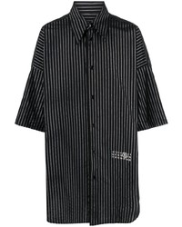 Chemise à manches longues imprimée noire MM6 MAISON MARGIELA