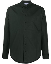 Chemise à manches longues imprimée noire Moschino