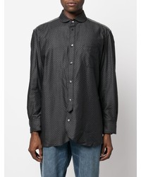 Chemise à manches longues imprimée noire Junya Watanabe MAN