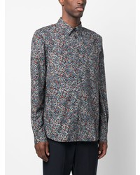 Chemise à manches longues imprimée noire PS Paul Smith