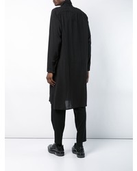 Chemise à manches longues imprimée noire Yohji Yamamoto