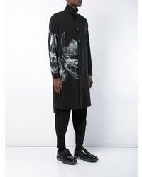 Chemise à manches longues imprimée noire Yohji Yamamoto