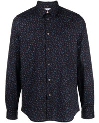 Chemise à manches longues imprimée noire PS Paul Smith