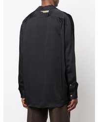 Chemise à manches longues imprimée noire Acne Studios