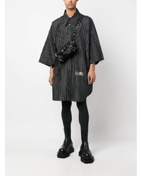 Chemise à manches longues imprimée noire MM6 MAISON MARGIELA