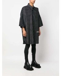 Chemise à manches longues imprimée noire MM6 MAISON MARGIELA