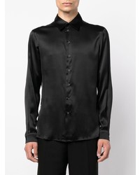Chemise à manches longues imprimée noire Atu Body Couture