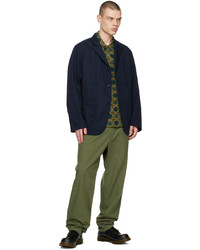 Chemise à manches longues imprimée olive Engineered Garments