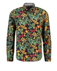 Chemise à manches longues imprimée olive Napapijri