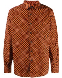 Chemise à manches longues imprimée orange Cobra S.C.