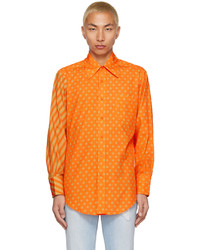 Chemise à manches longues imprimée orange ERL