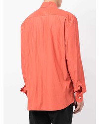 Chemise à manches longues imprimée orange Namacheko