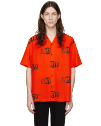 Chemise à manches longues imprimée orange Ksubi