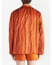 Chemise à manches longues imprimée orange Etro