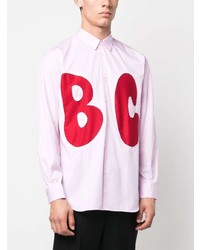 Chemise à manches longues imprimée rose Comme Des Garcons SHIRT