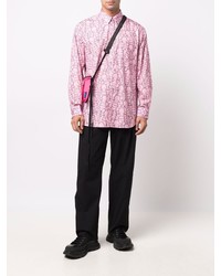 Chemise à manches longues imprimée rose Comme Des Garcons SHIRT