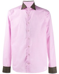 Chemise à manches longues imprimée rose Etro
