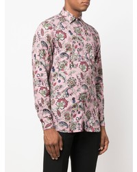 Chemise à manches longues imprimée rose Etro