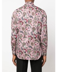 Chemise à manches longues imprimée rose Etro