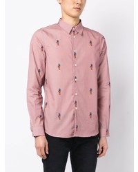 Chemise à manches longues imprimée rose PS Paul Smith