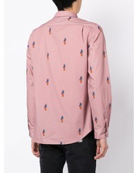 Chemise à manches longues imprimée rose PS Paul Smith