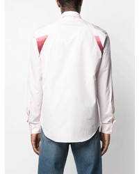 Chemise à manches longues imprimée rose Alexander McQueen